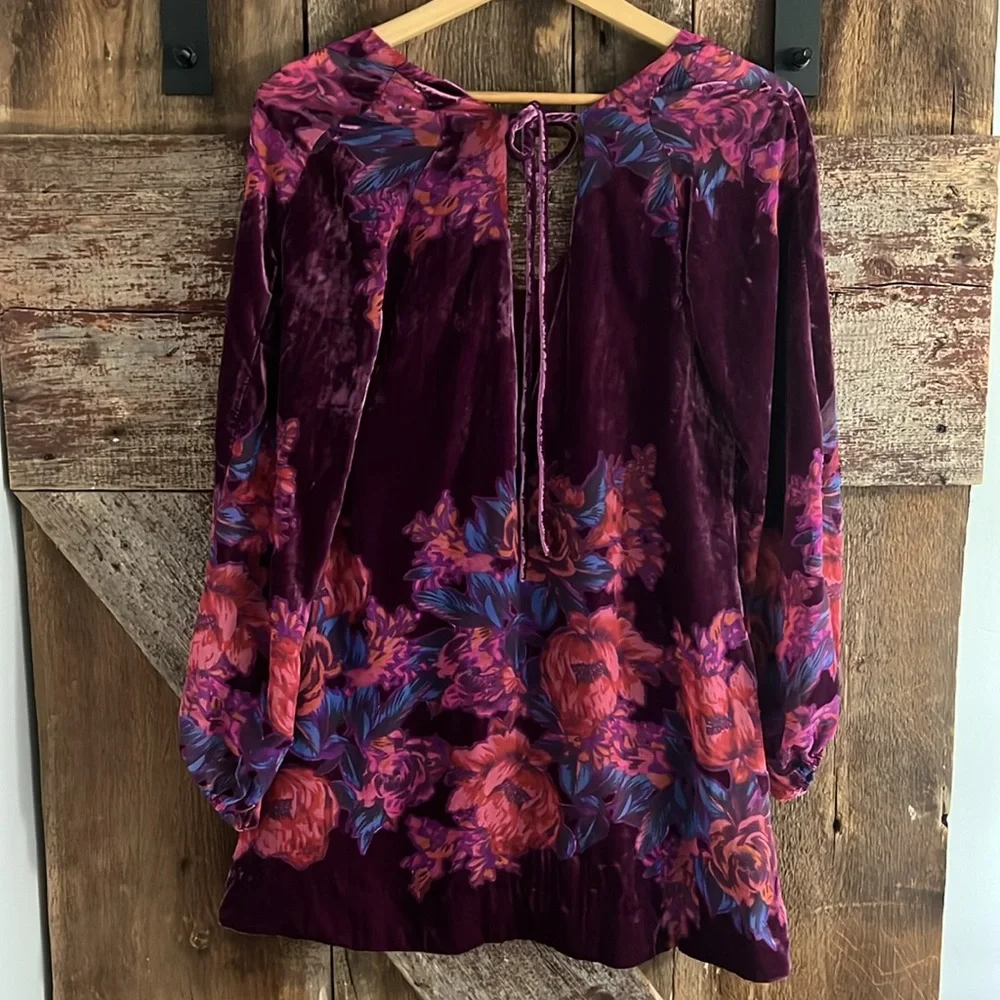 Free People Velvet Misha Mini Dress XS